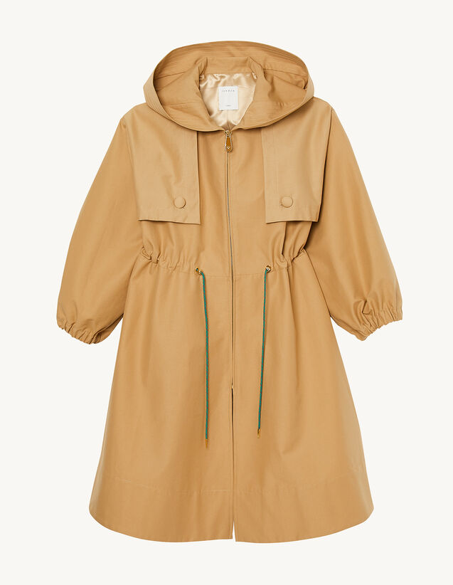 Oversized Cotton Trench Coat : Coats color Sand