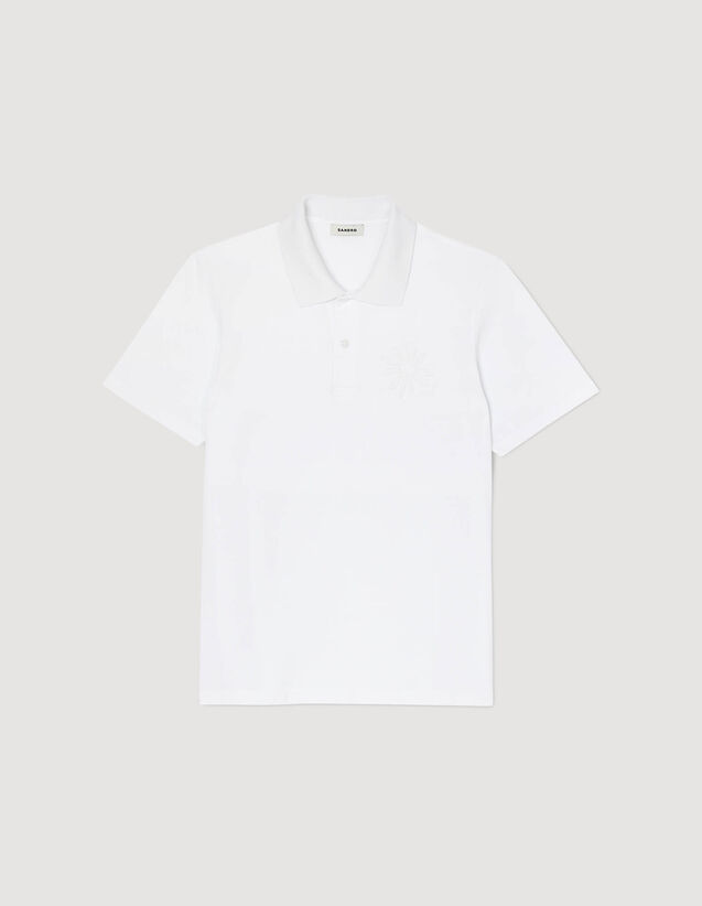 Cotton Flower Polo Shirt : T-shirts & Polo shirts color white