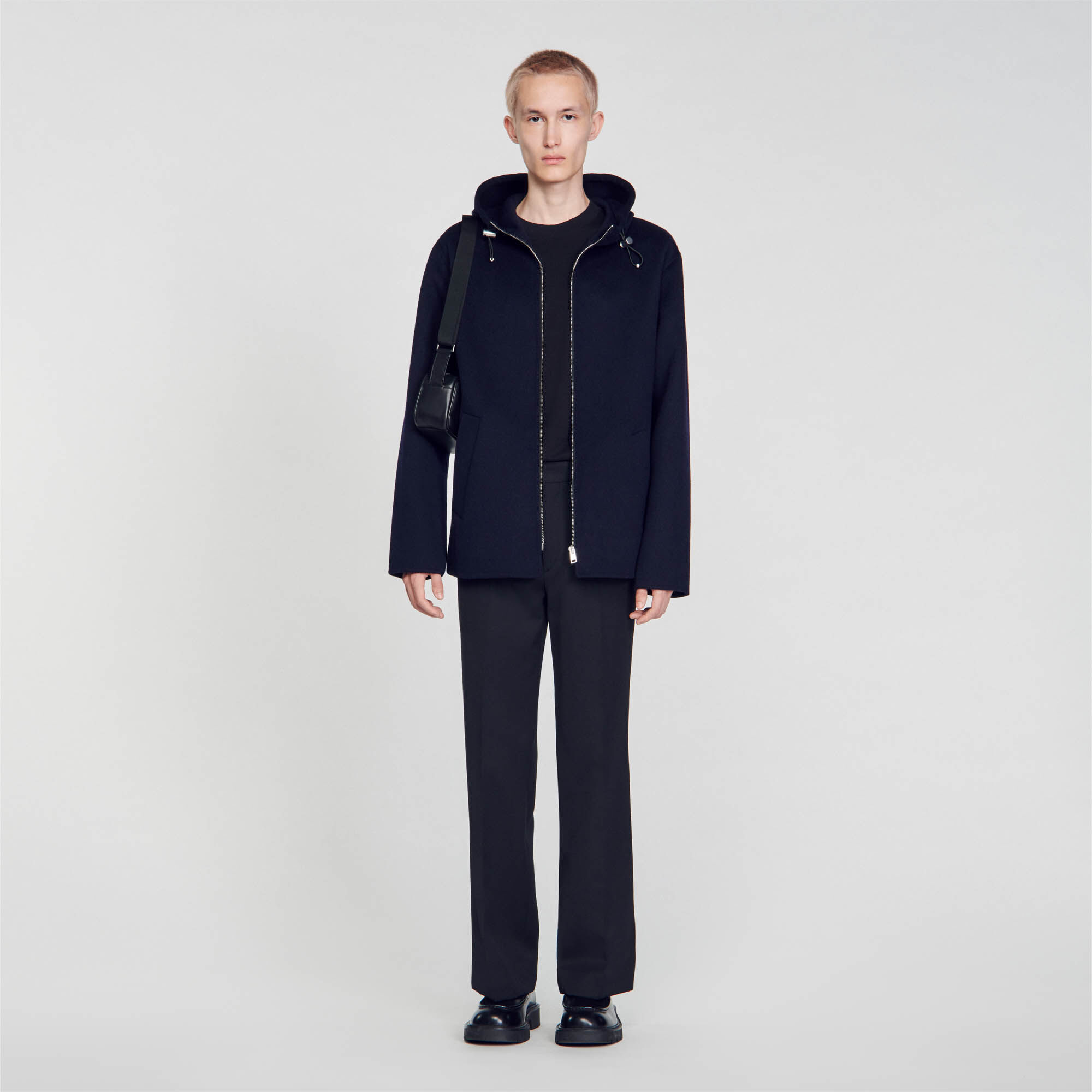 Hooded Windcheater : Jackets & Coats color Dark Navy