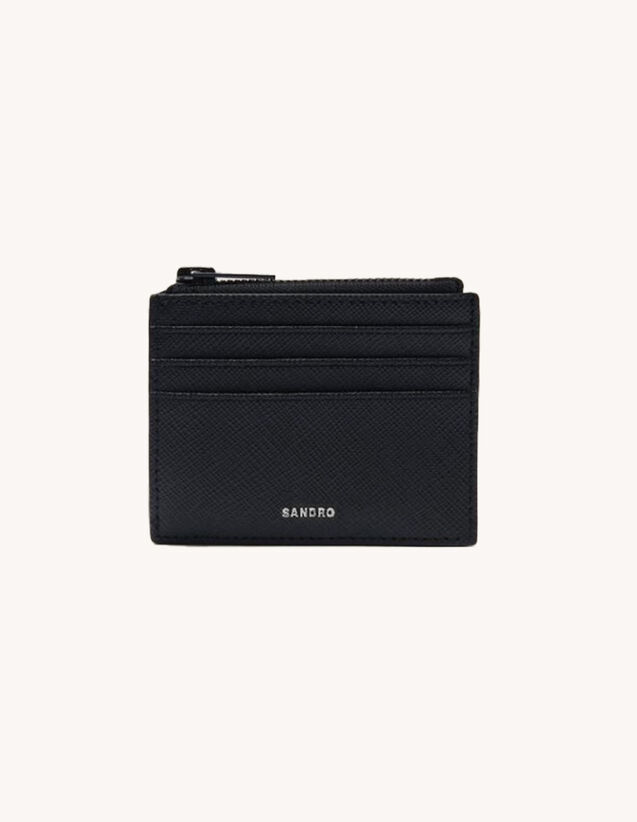 Leather Card Holder : Leather Goods color Black