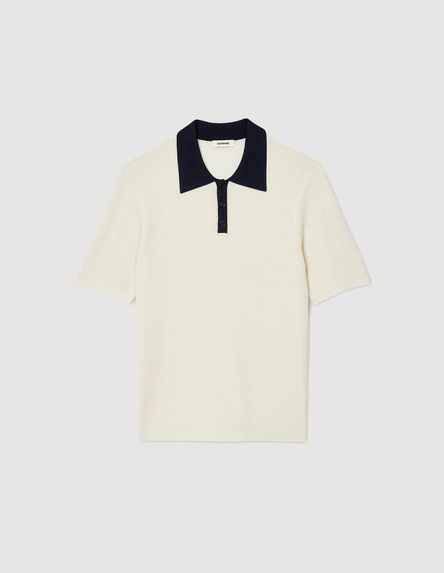 Two-Tone Polo Shirt : Shirts color Ecru