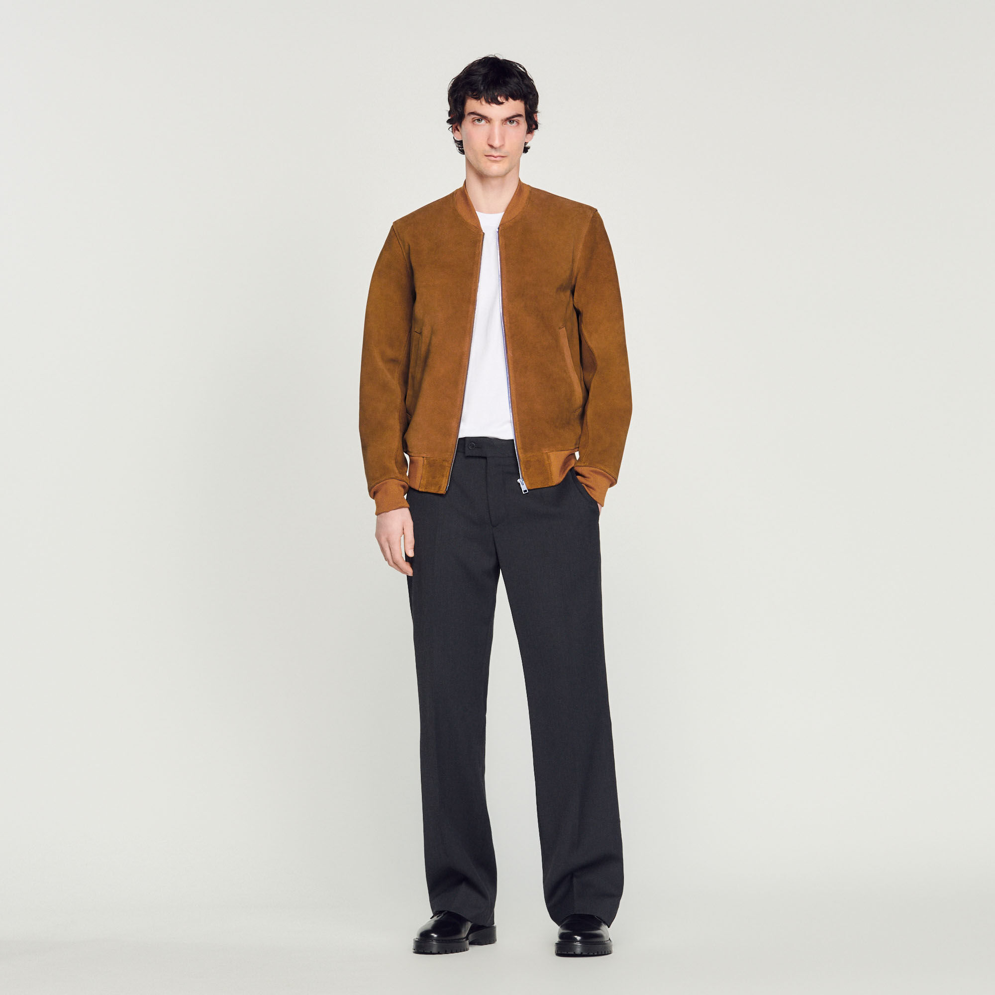 Jacket In Certified Leather : Jackets & Coats color Camel