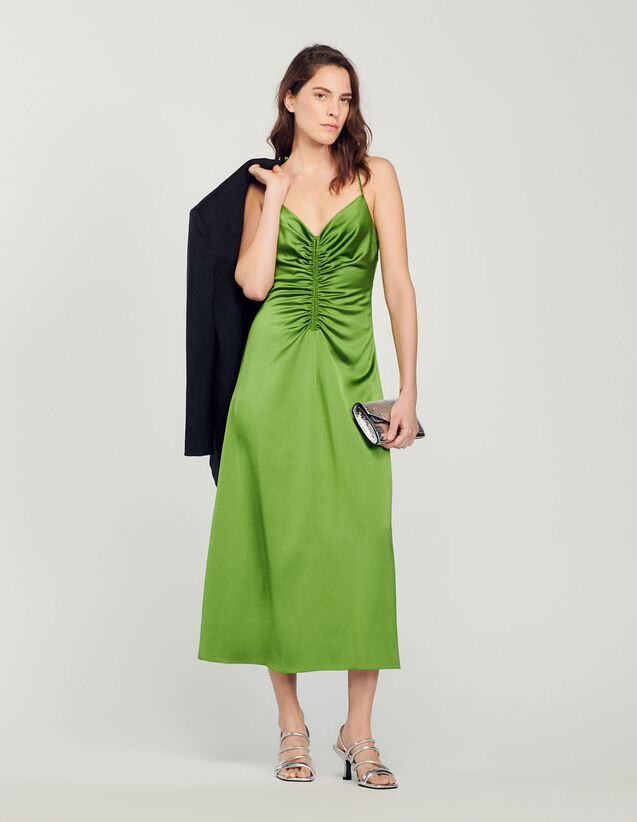 Long Flowing Dress : Dresses color Emeuraude Green