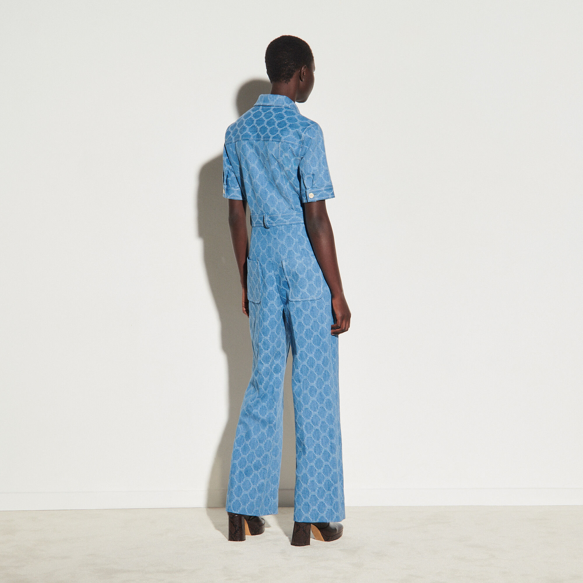 sandro green jumpsuit