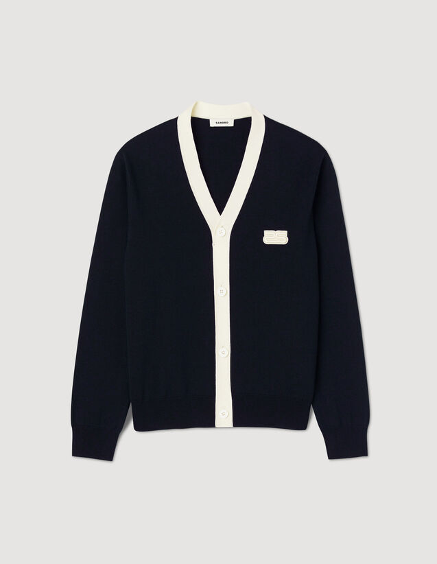 Fine Knit Cardigan : Sweaters & Cardigans color Navy Blue