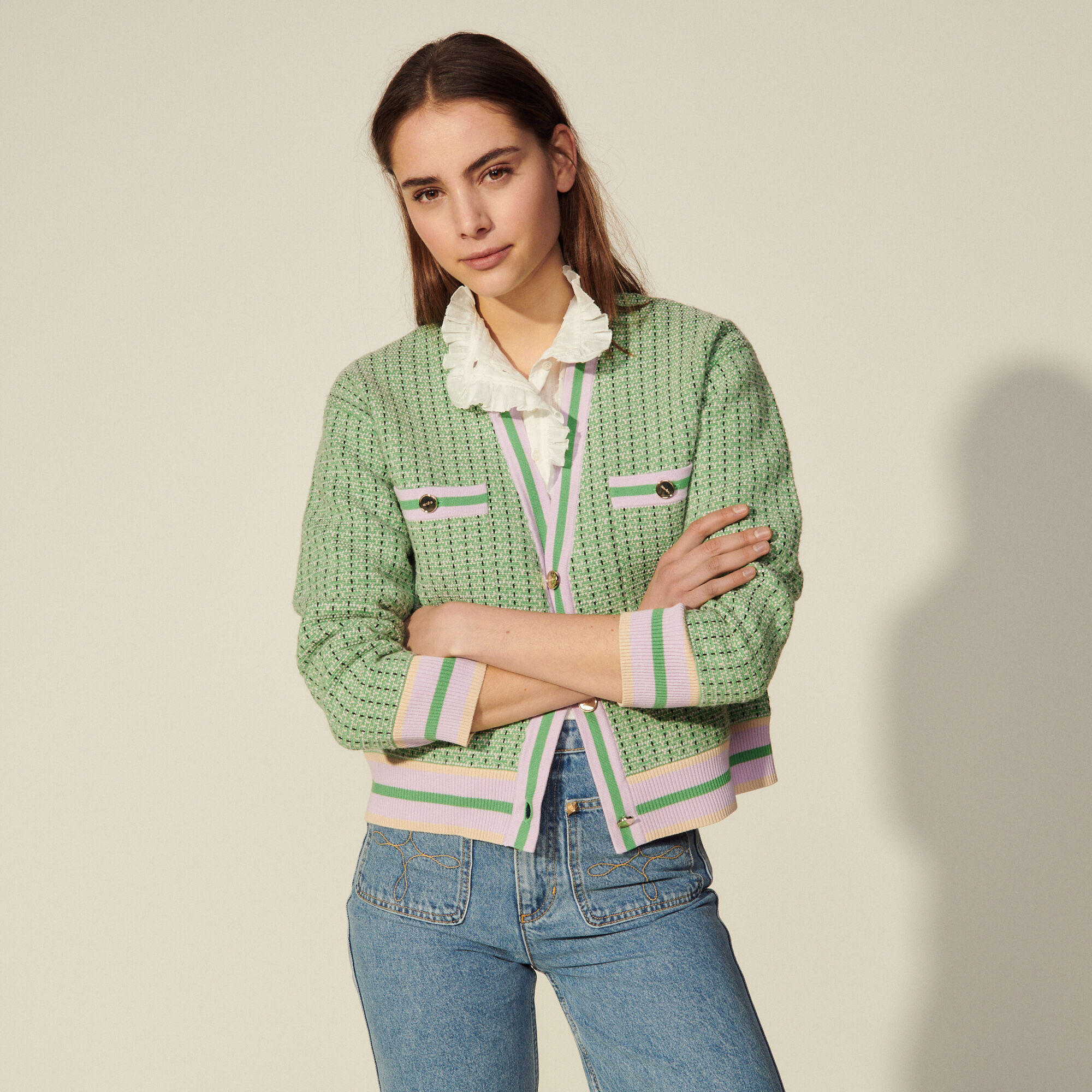 sandro green sweater