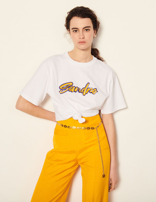 Embroidered T-Shirt : T-shirts color white