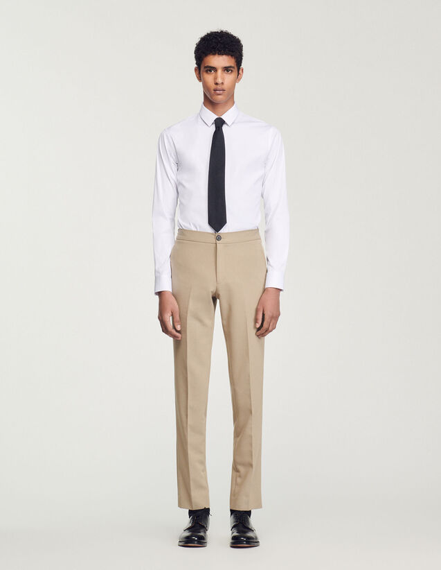 Suit Trousers : Suits & Tuxedos color Beige