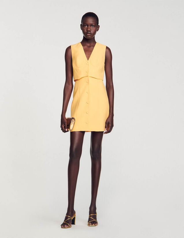 2-In-1 Short Dress : New In color Yellow orange