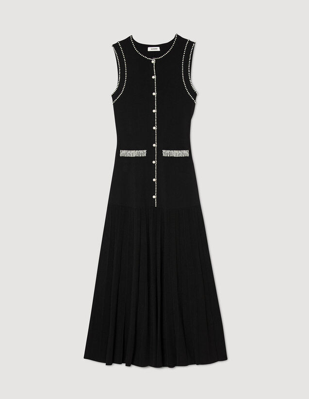 Knit Midi Dress : Dresses color Black