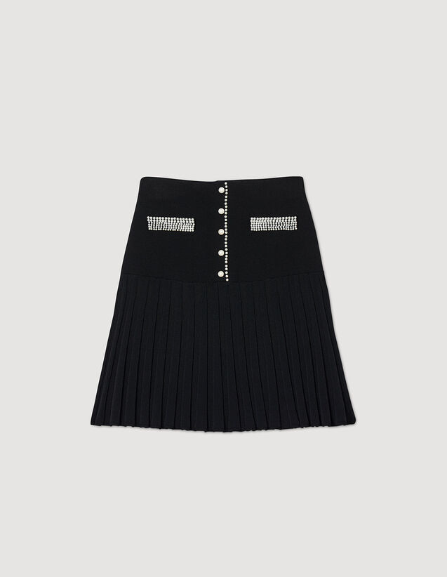 Short Beaded Skirt : Skirts & Shorts color Black