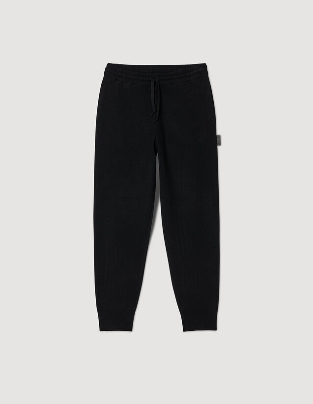Knit Jogging Bottoms : Pants & Shorts color Black