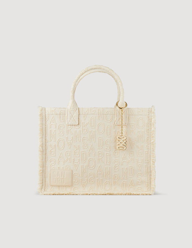 Kasbah Embroidered Shopping Bag : null color Ecru