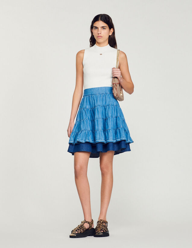 Short Denim Skirt : Skirts & Shorts color Blue Jean