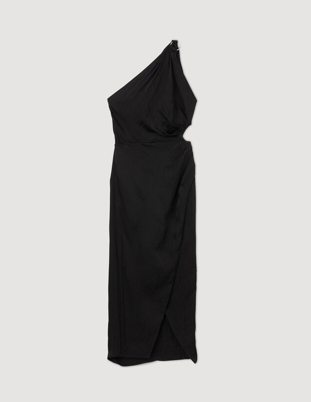 Asymmetric Dress : Dresses color Black