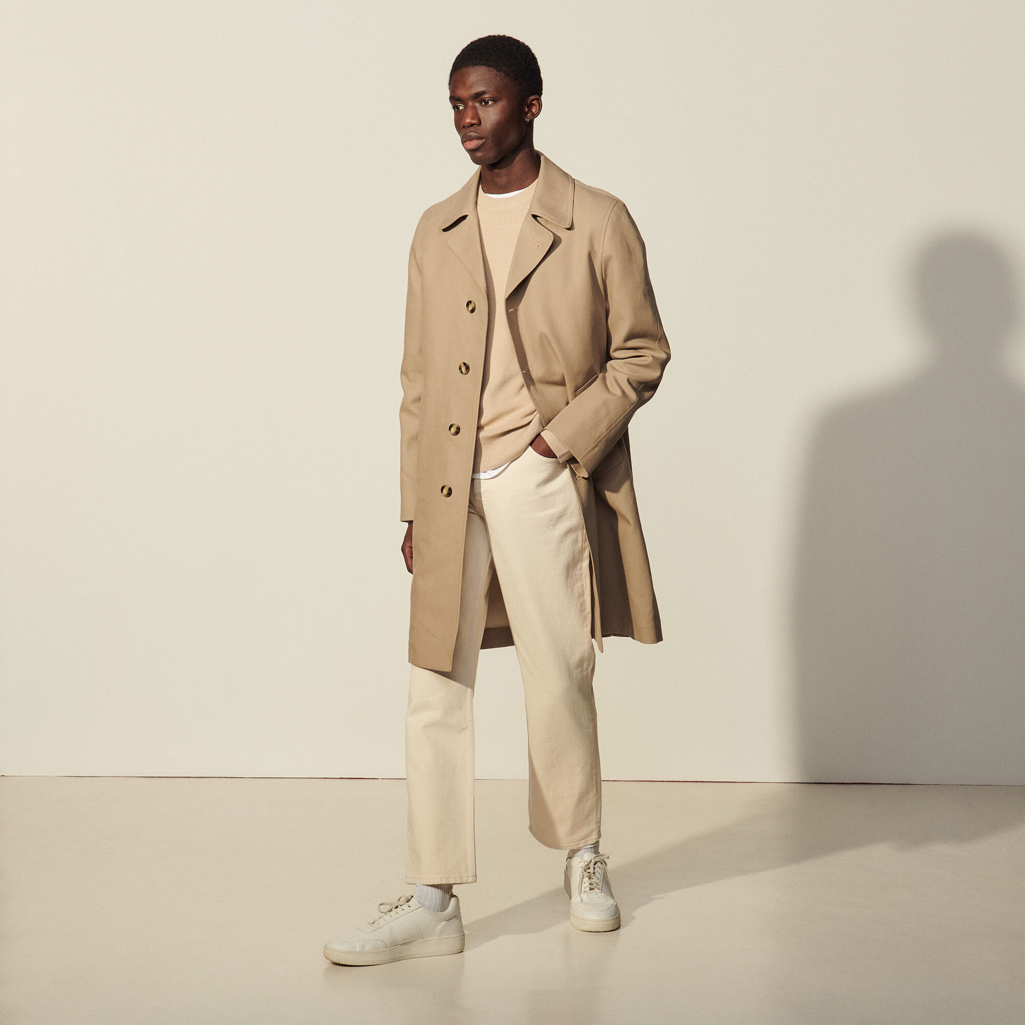 Sandro trench coat men top