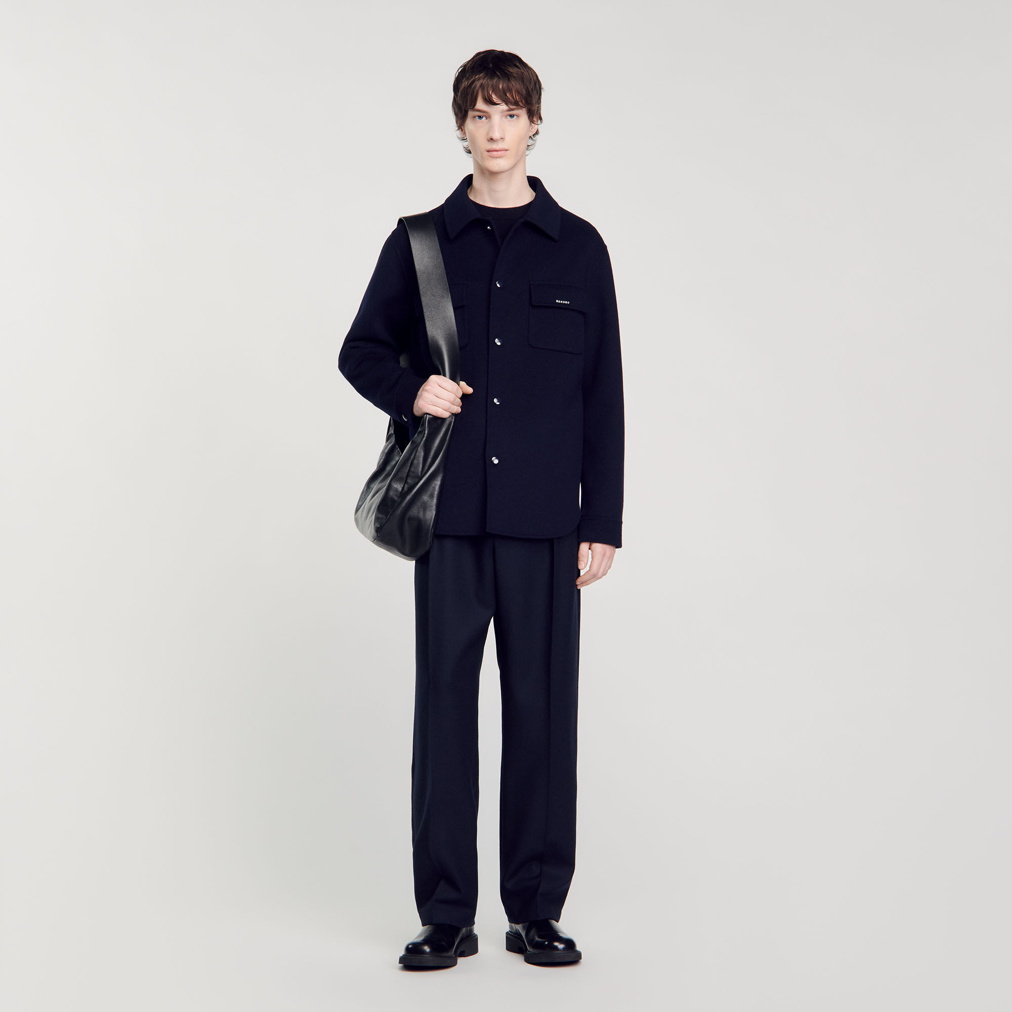 Double-Faced Overshirt : Jackets & Coats color Navy Blue