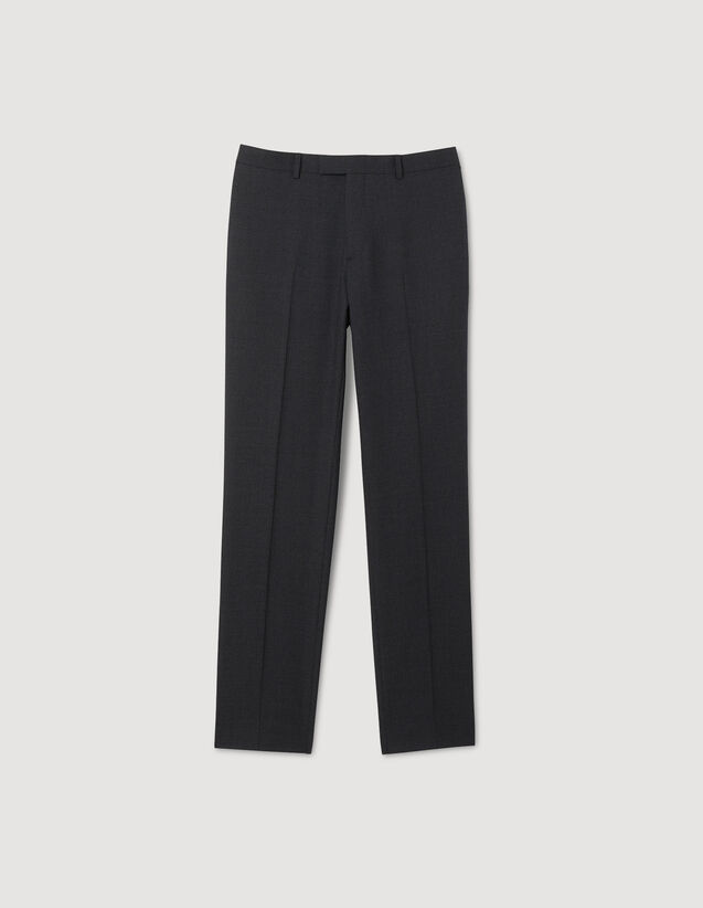 Wool Suit Trousers : Pants & Shorts color Dark Grey