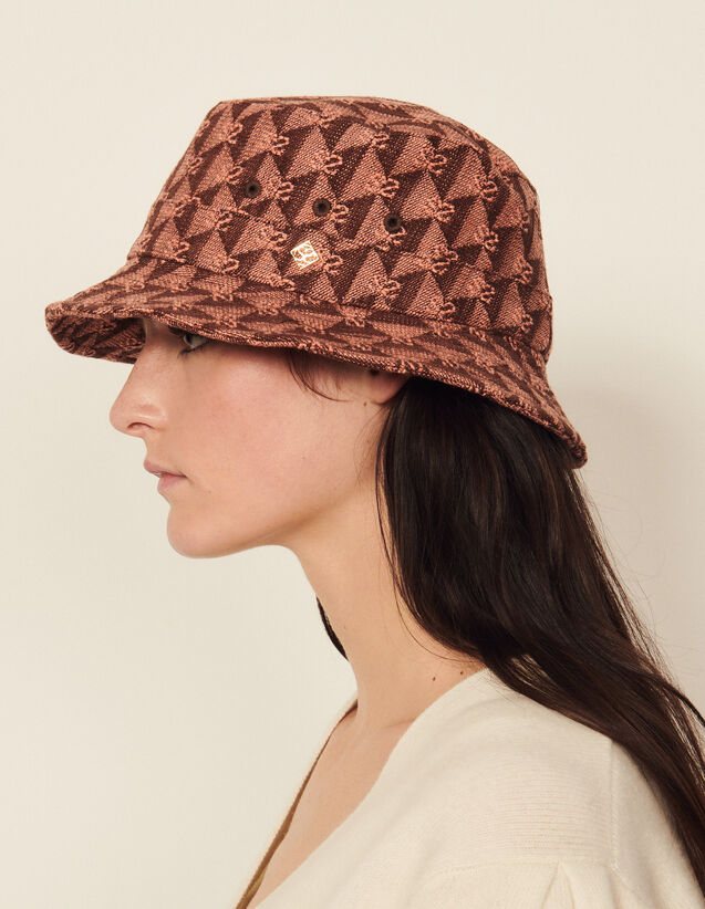 Jacquard Fabric Bucket Hat : View All color Pink