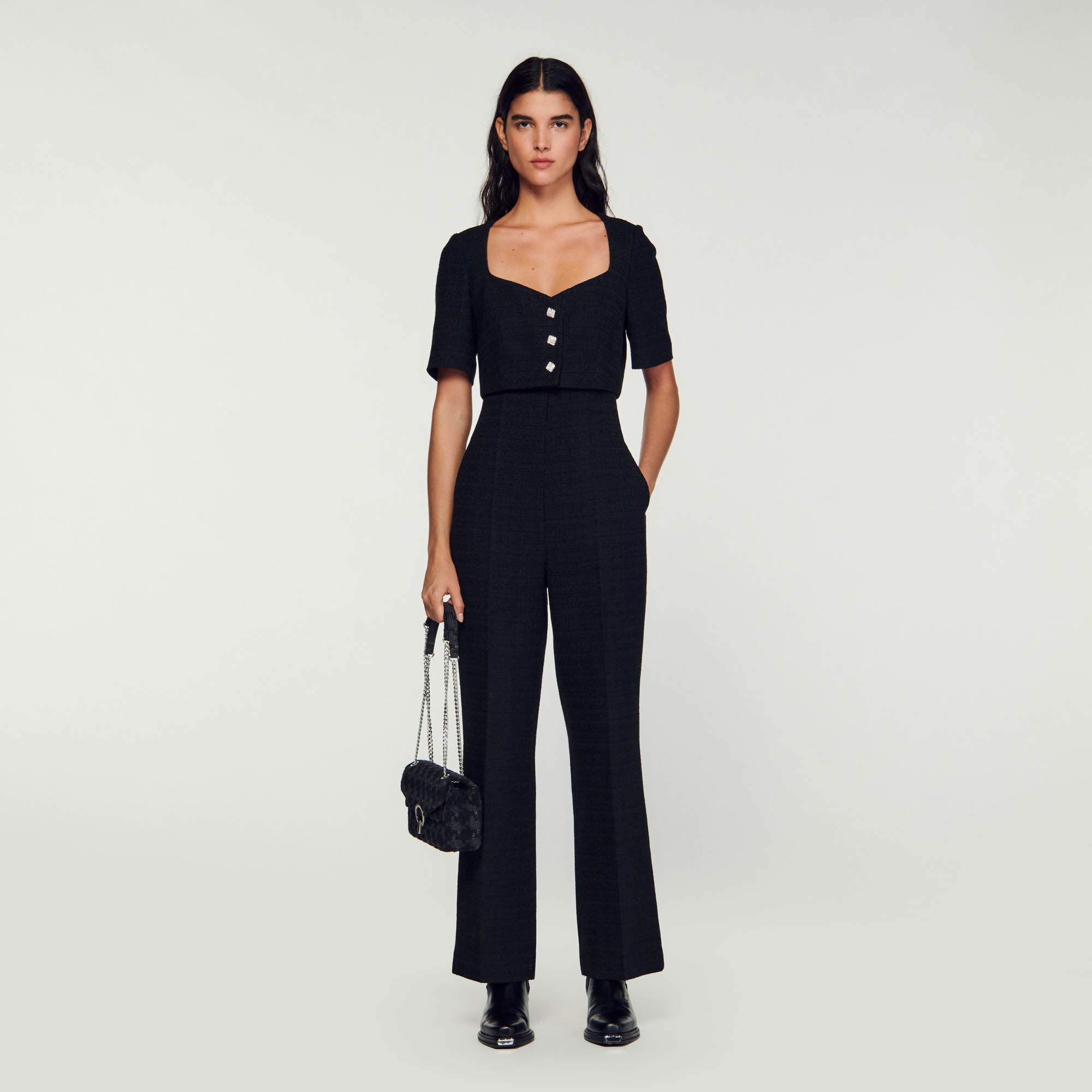 Womens tweed trouser suit outlet