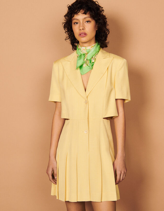 Tailored Dress With Cut-Outs : Dresses color Yellow Lemon