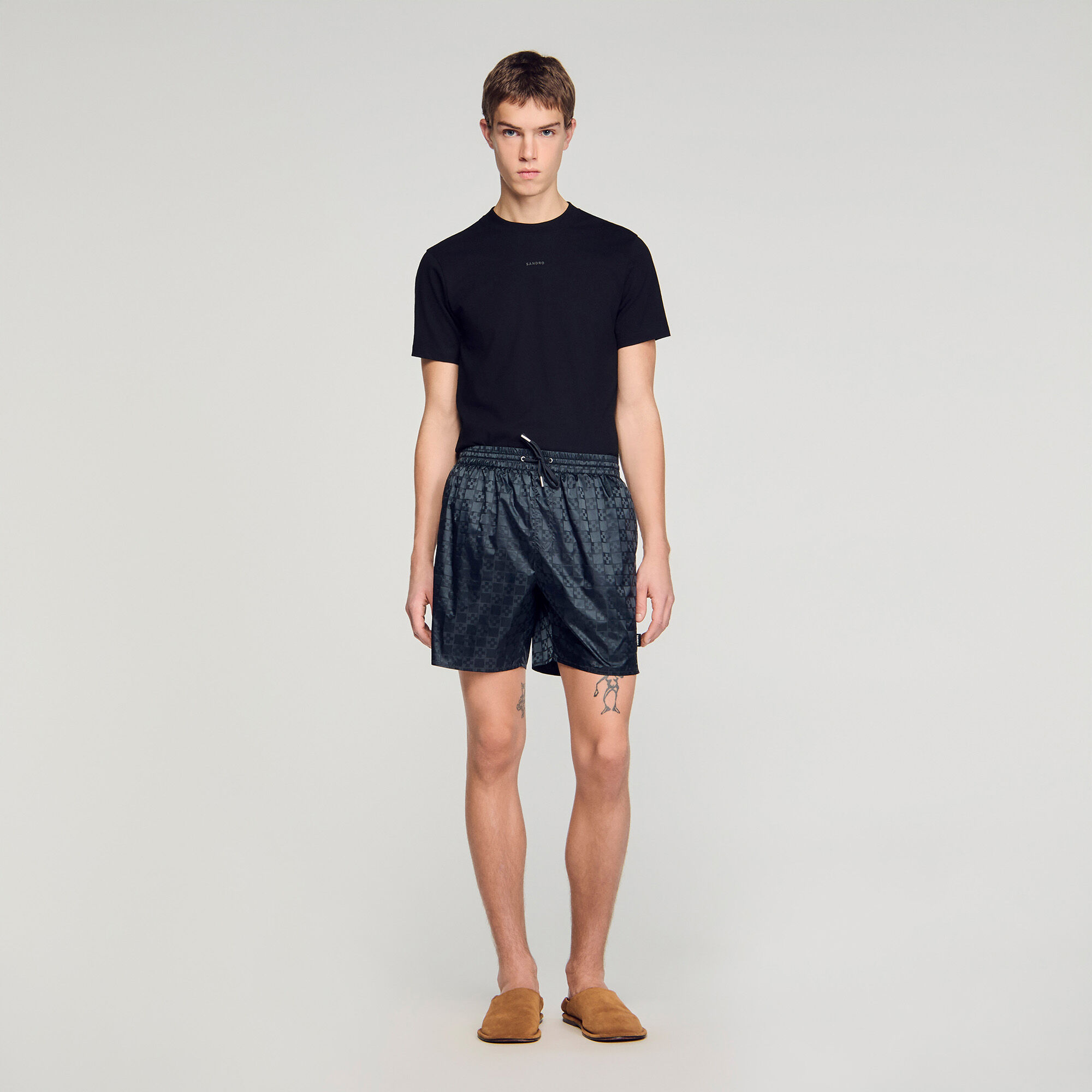 Squarecross Swim Shorts : Pants & Shorts color Dark grey