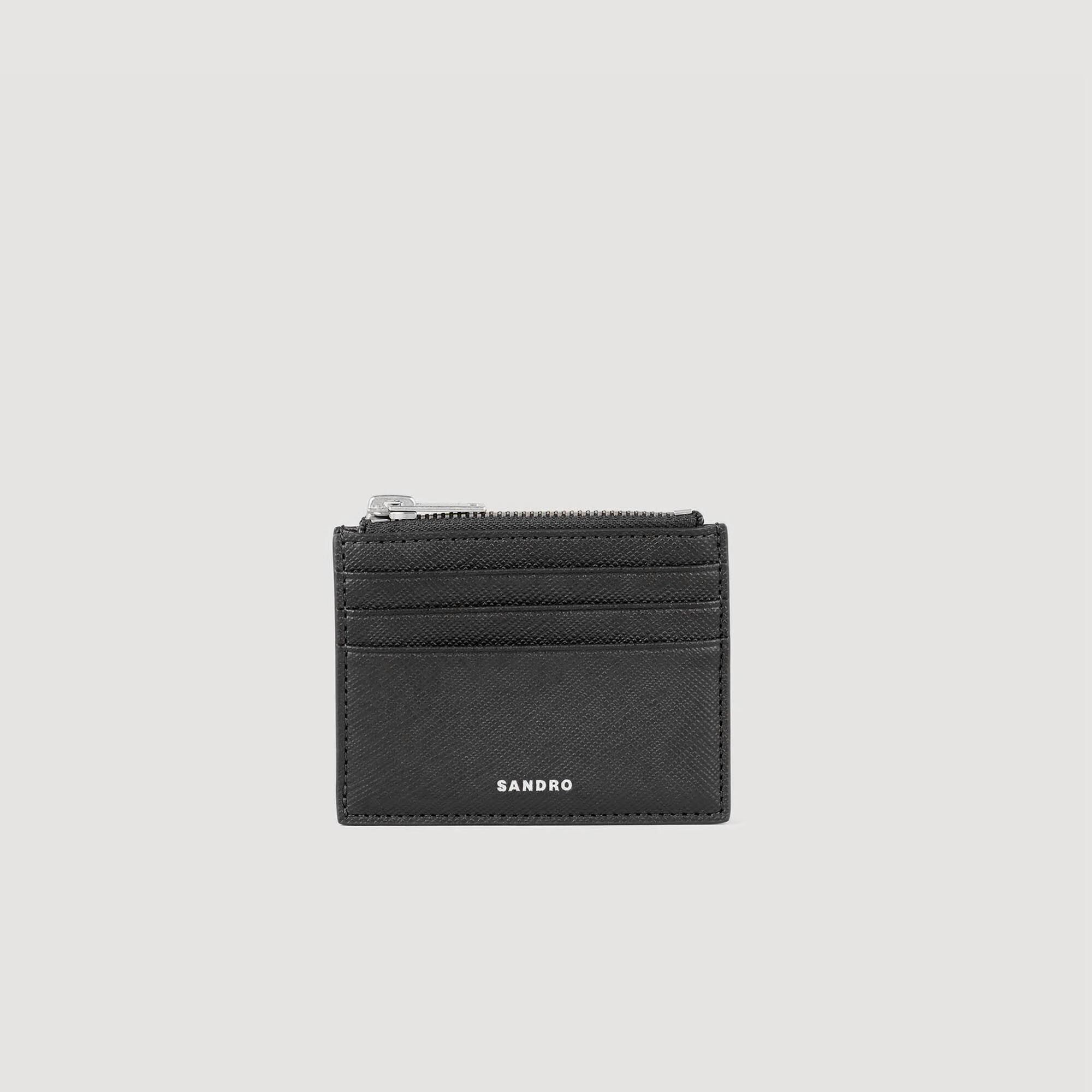 Reconstituted Leather Cardholder : Other Accessories&nbsp; color Black