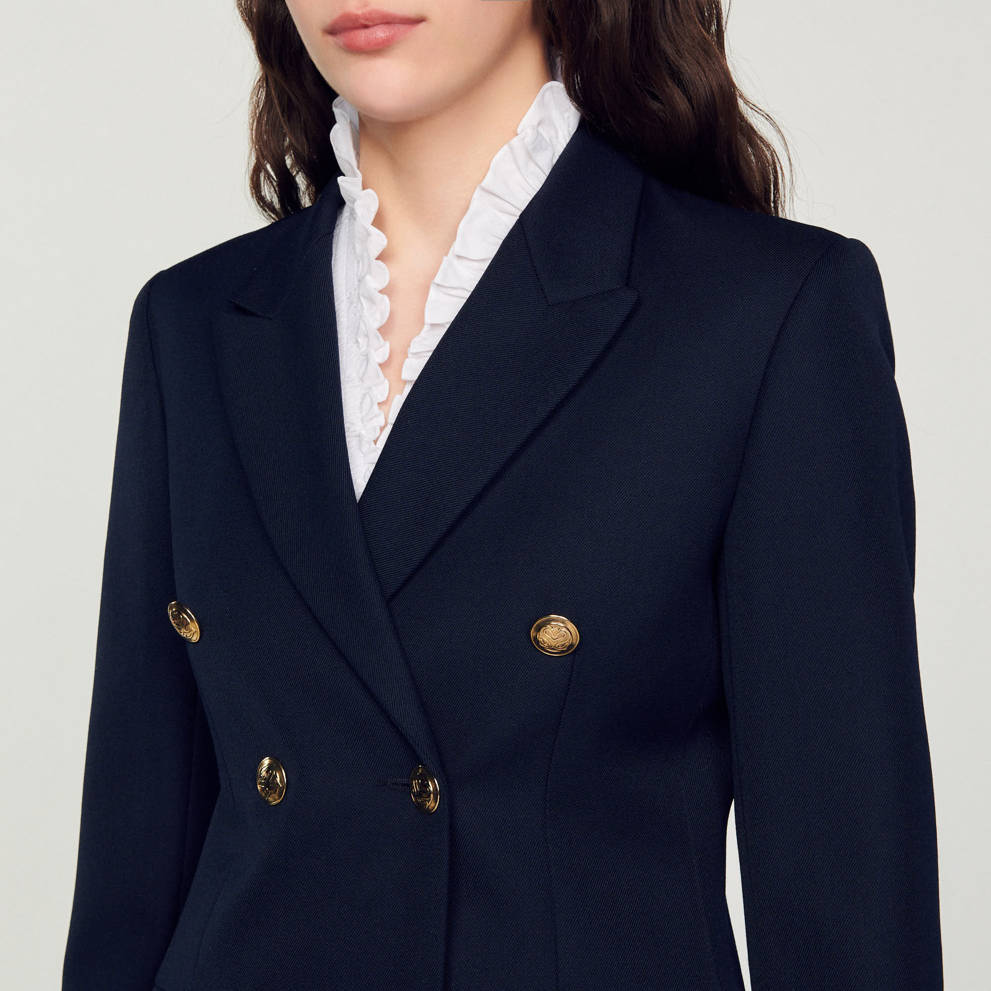 Double-Breasted Suit Jacket - Blazers & Jackets - Sandro-paris.com