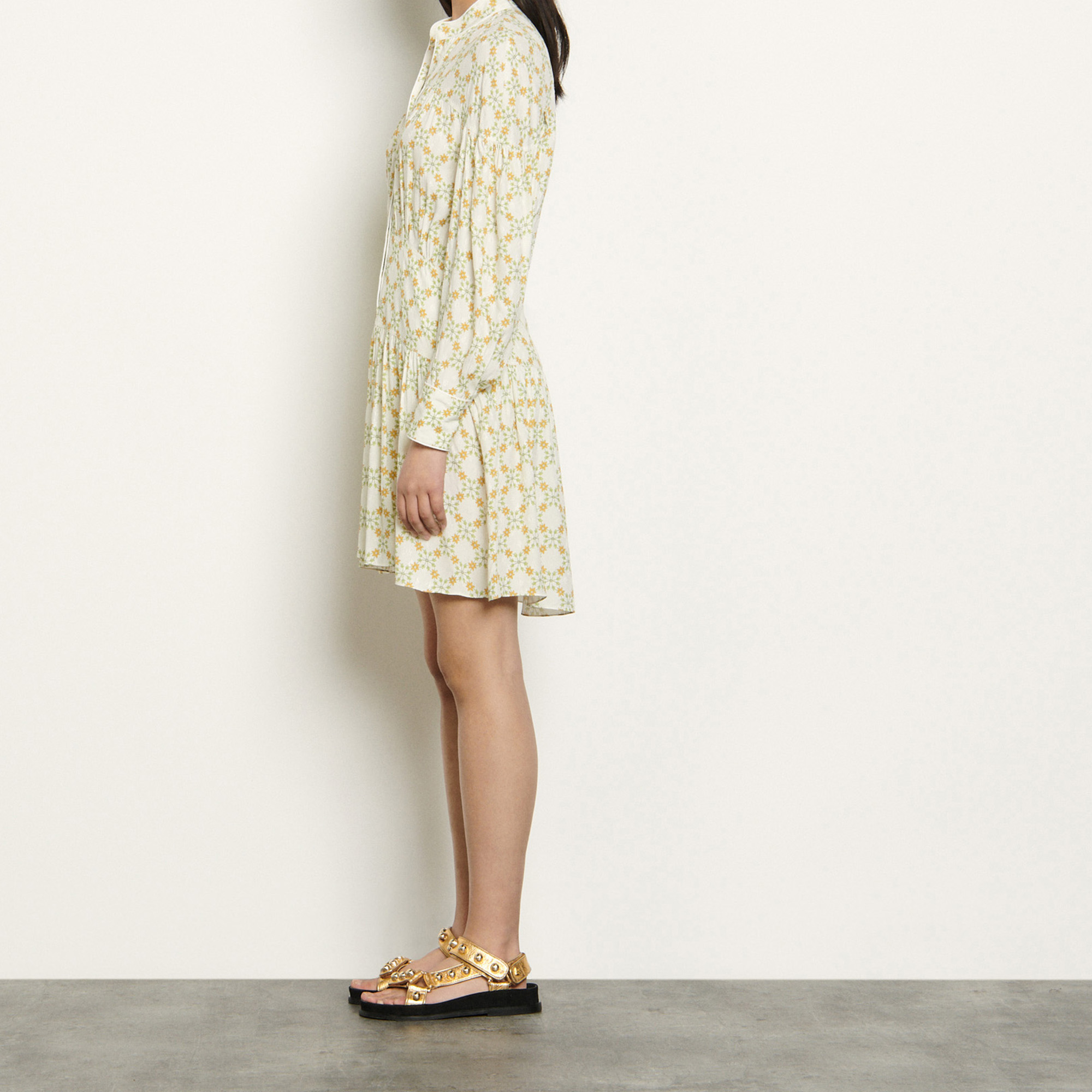 printed jacquard dress