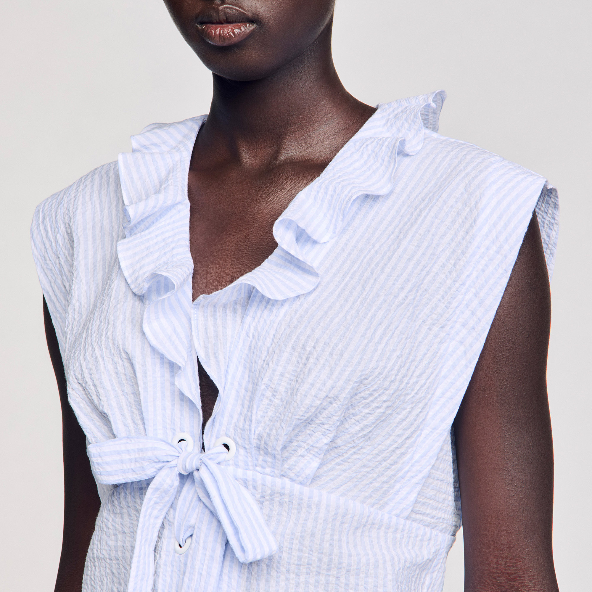 Striped Crop Top - Tops - Sandro-paris.com