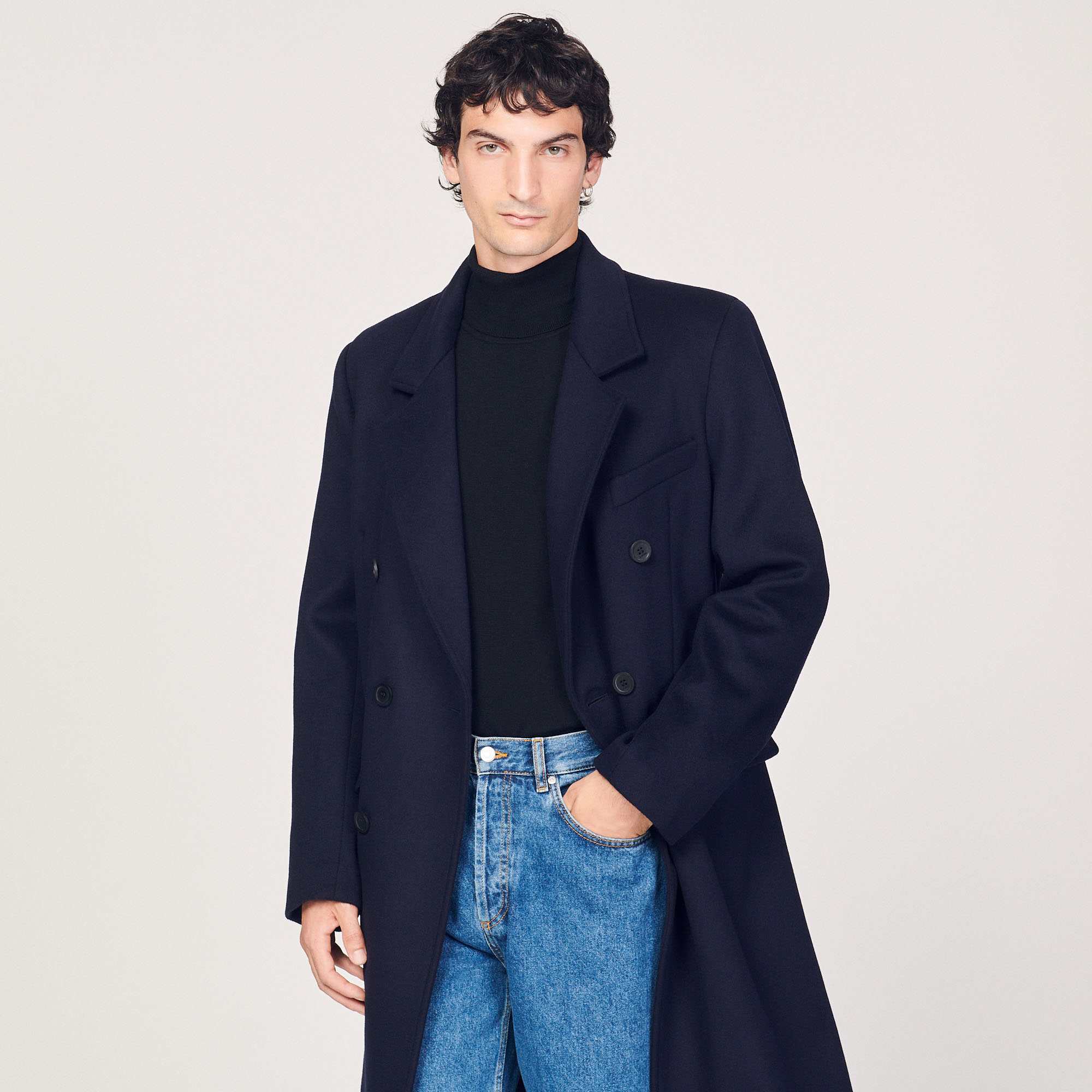 Double Breasted Wool Cloth Coat Jackets Coats Sandro paris