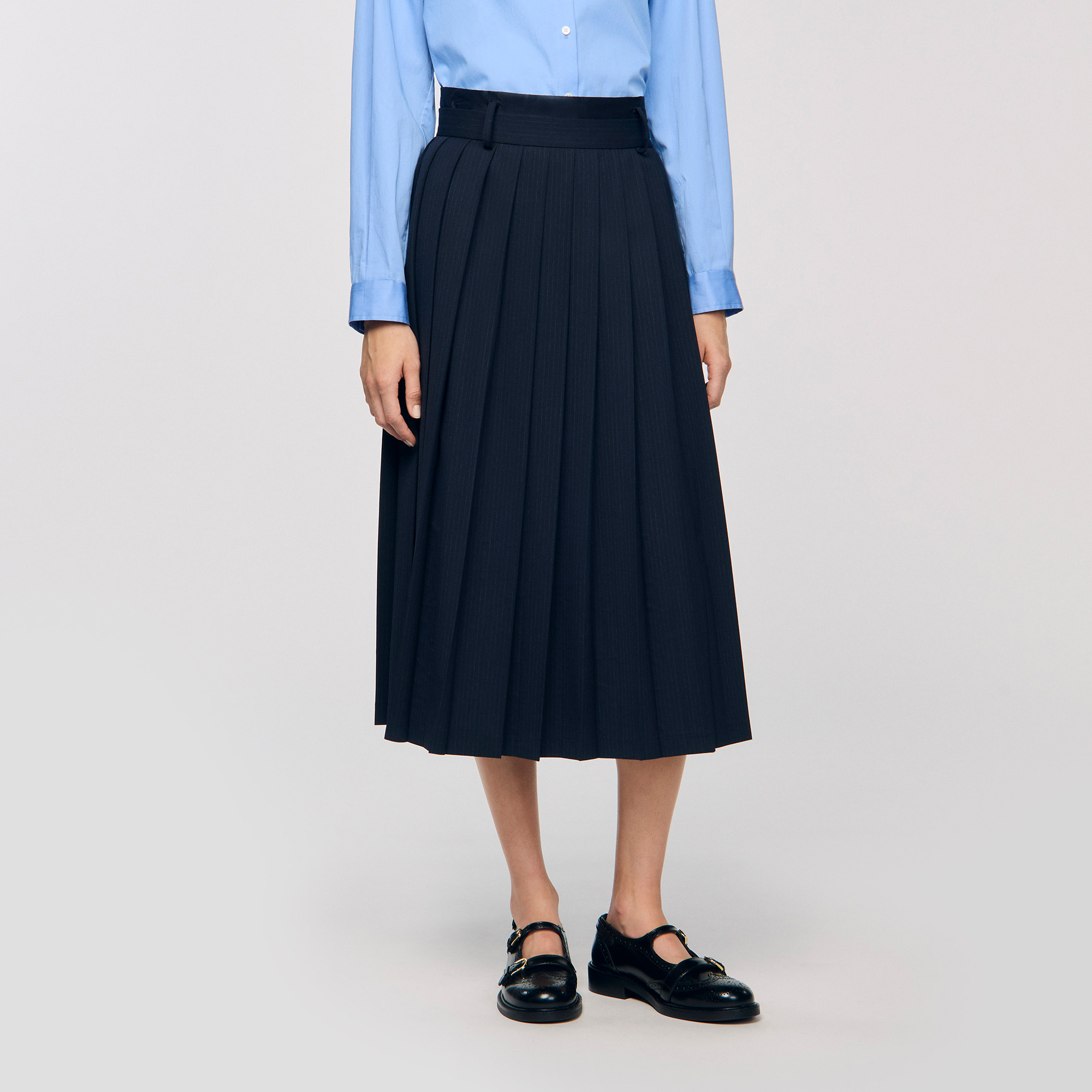 MARK & LONA ACD Pleats Skirt ネイビー MARK & LONA ACD Pleats Skirt ネイビー