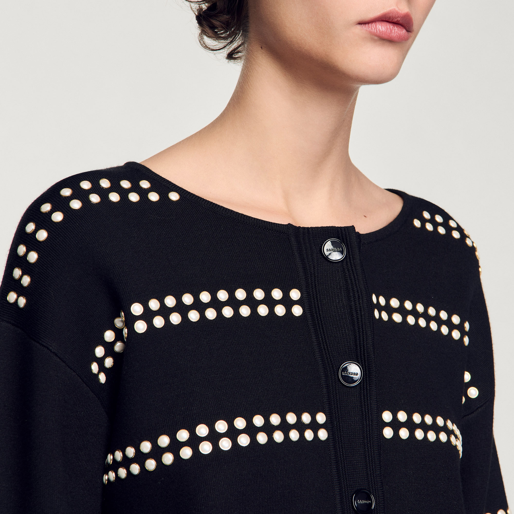 Studded Cardigan Sweaters Cardigans Sandro paris