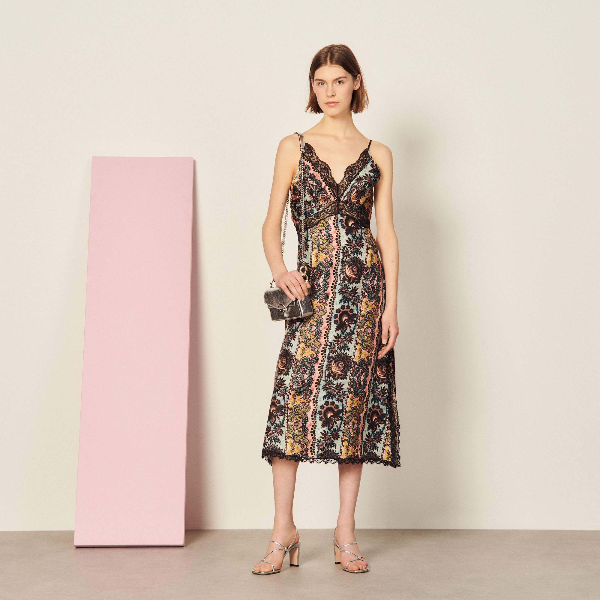Sandro short on sale printed silk dress