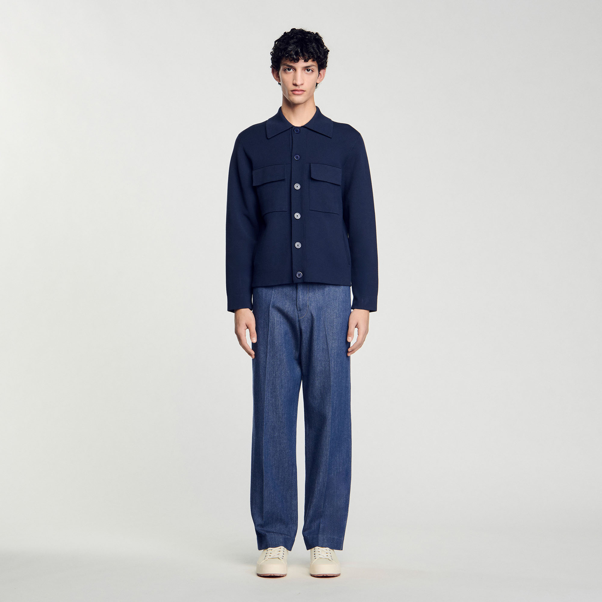 SANDRO ニットジャケット SANDRO ニットジャケット | ブラック | FARFETCH JP