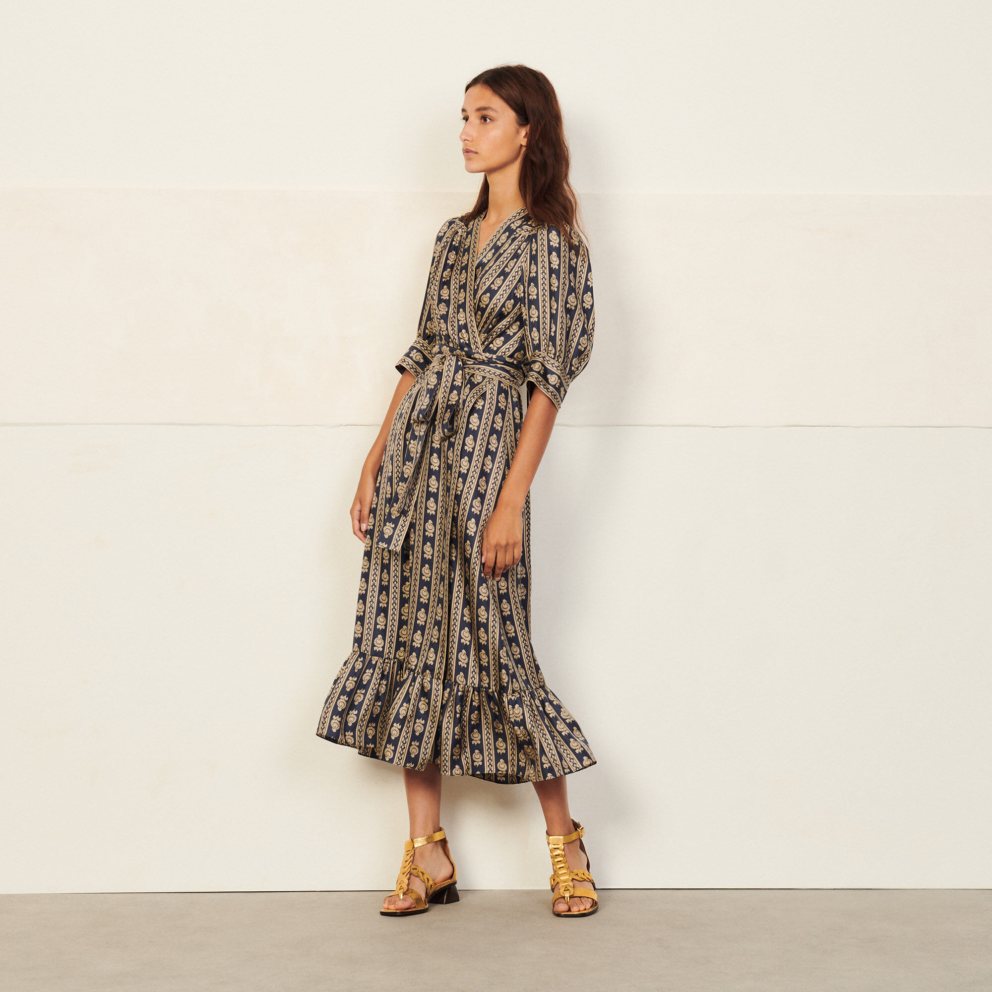 Sandro wrap dress discount