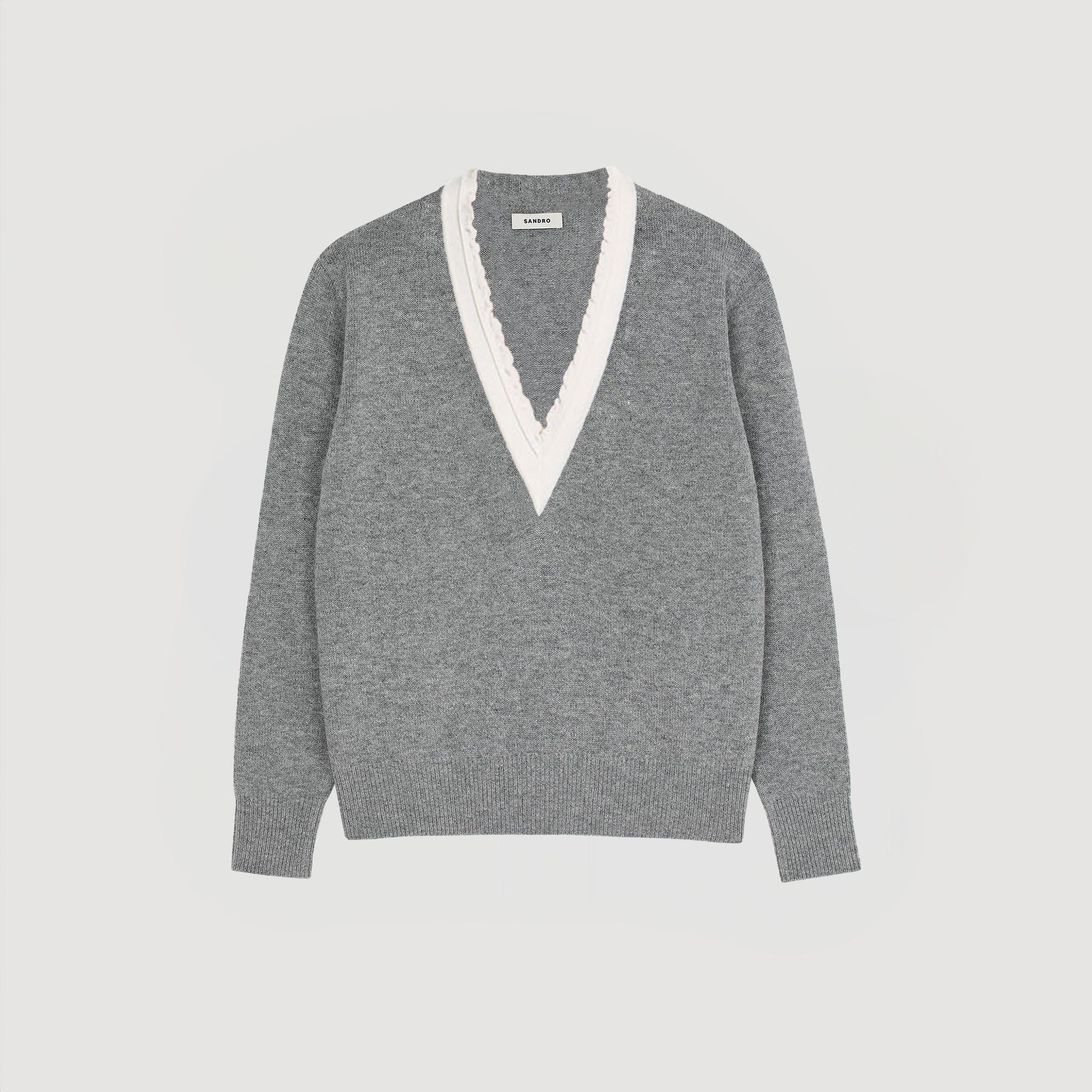 【sandro paris】Vネック ニット V-Neck Jumper - Sweaters & Cardigans - Sandro-paris.com