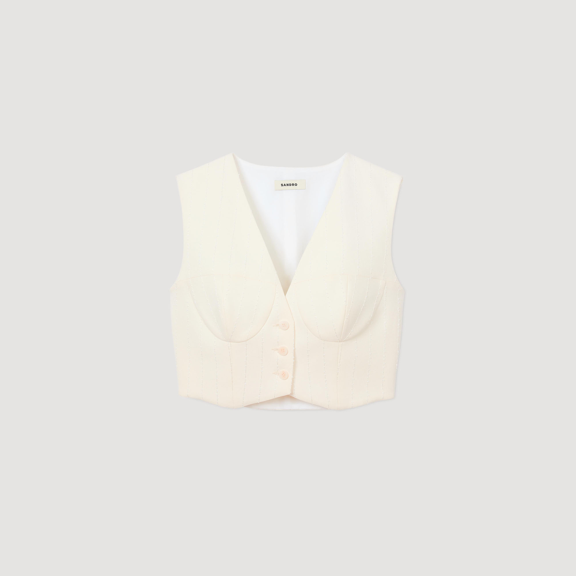 Sequin Cropped Jacket - Tops - Sandro-paris.com