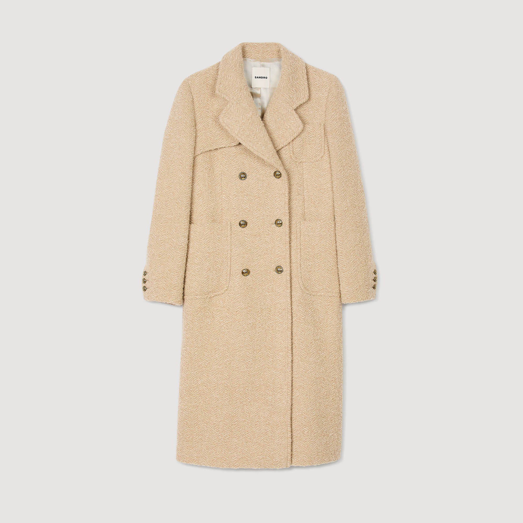 sandro paris  コート sandro PARIS サンドロ パリ プリーツインセット付きトレンチ