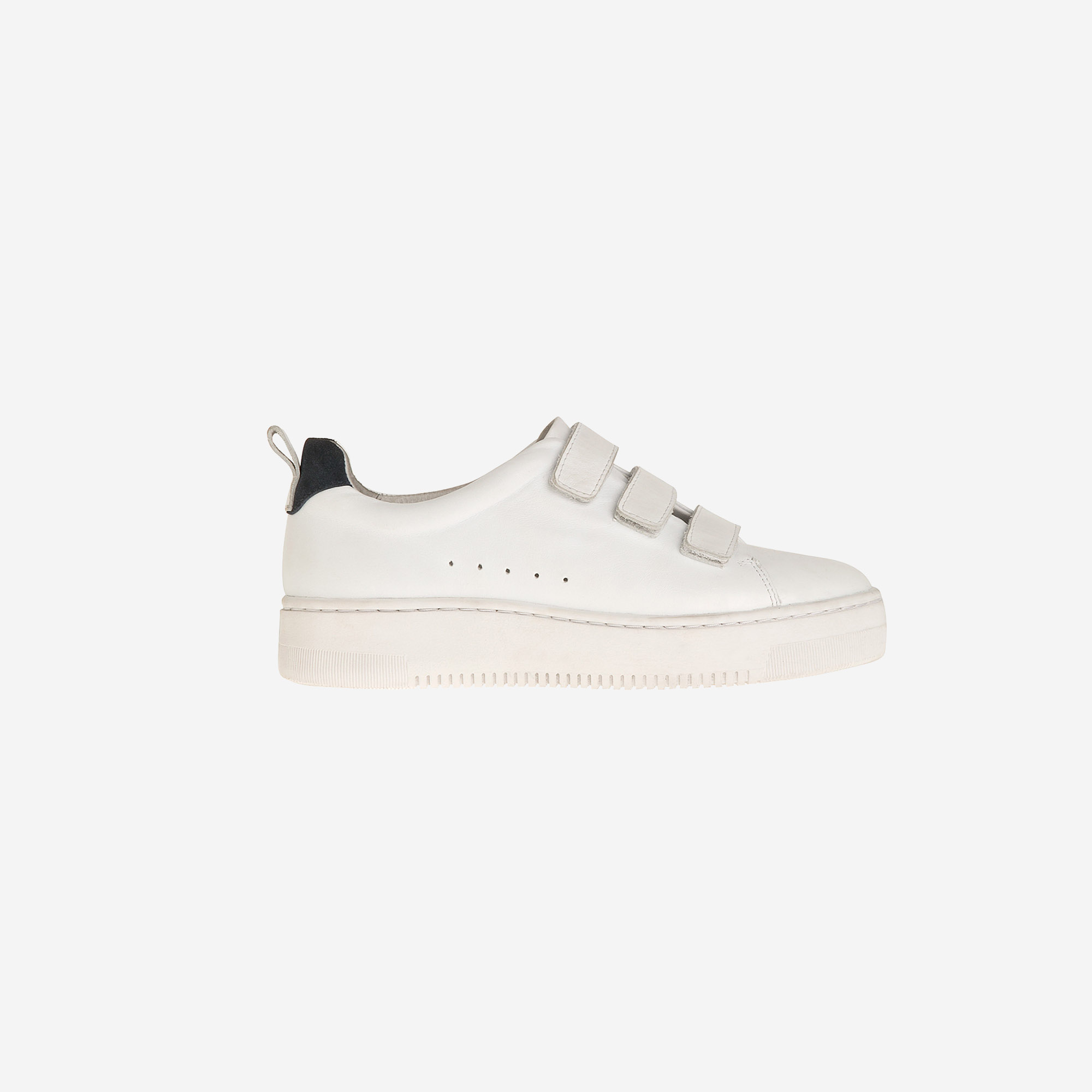 leather velcro trainers