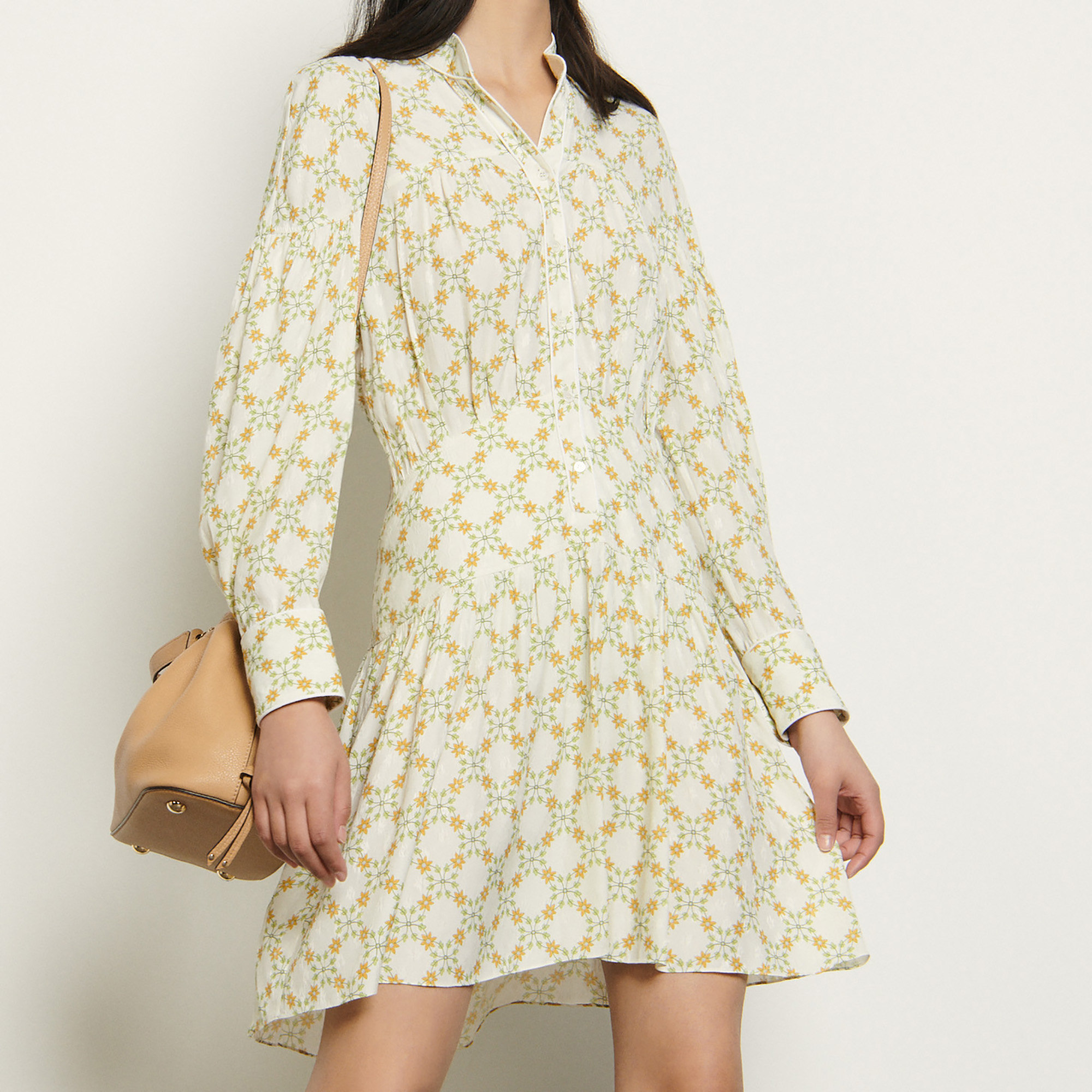 printed jacquard dress