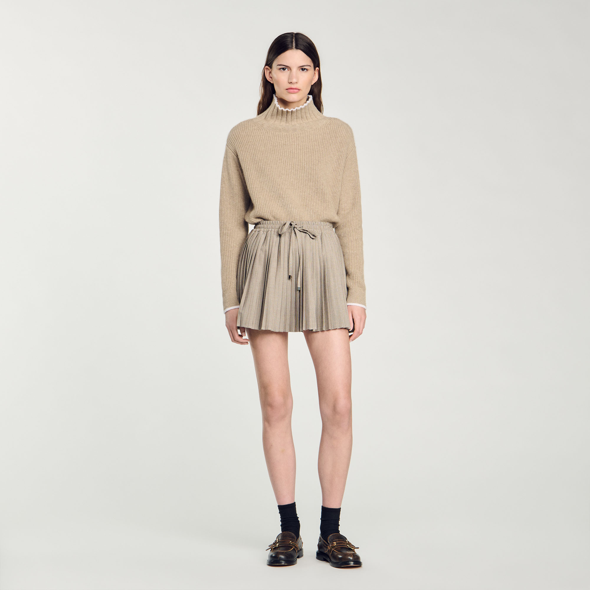 andmary アンドマリー　Coco check pleats skirt　M ANDMARY】Coco check pleats skirt