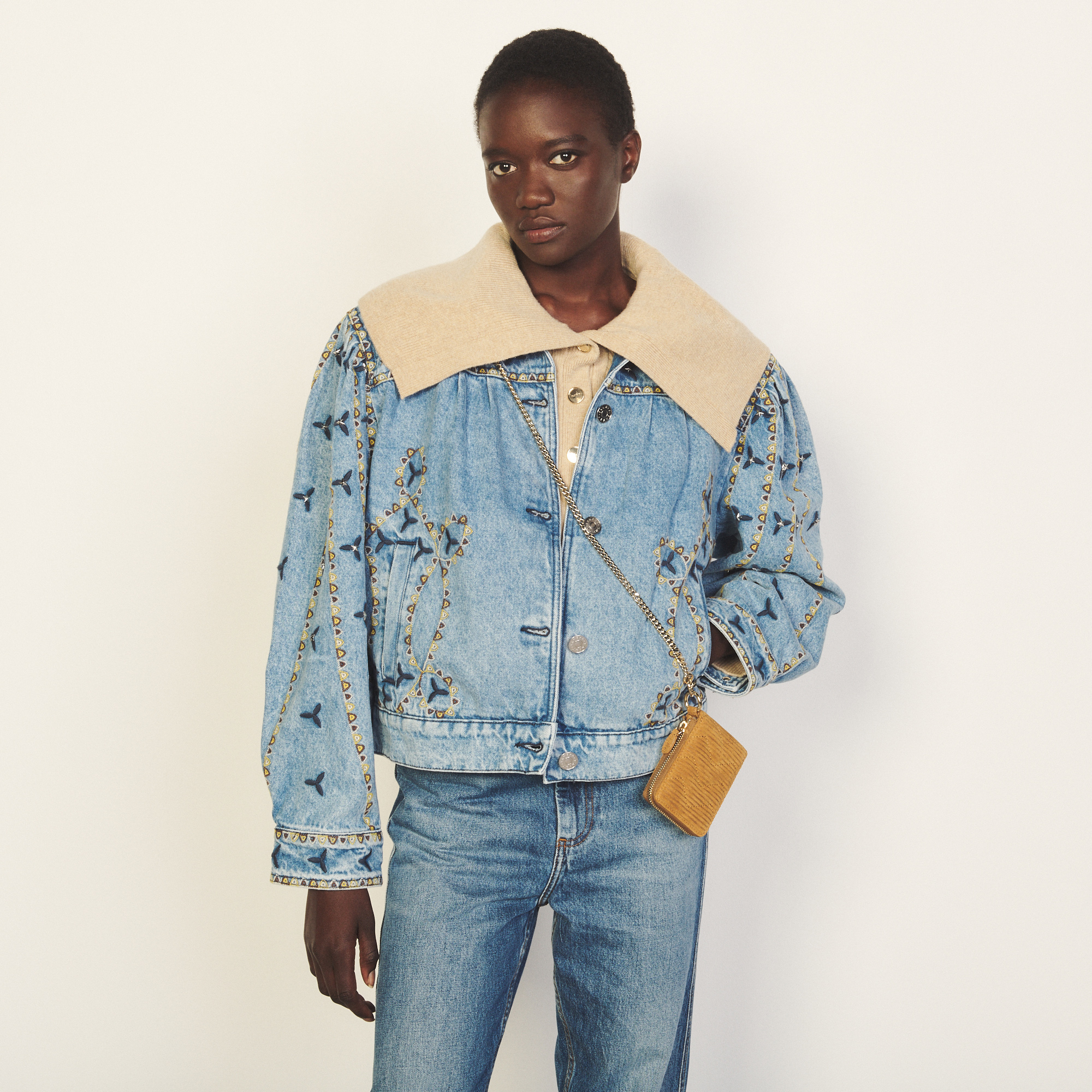 jean jacket with studs