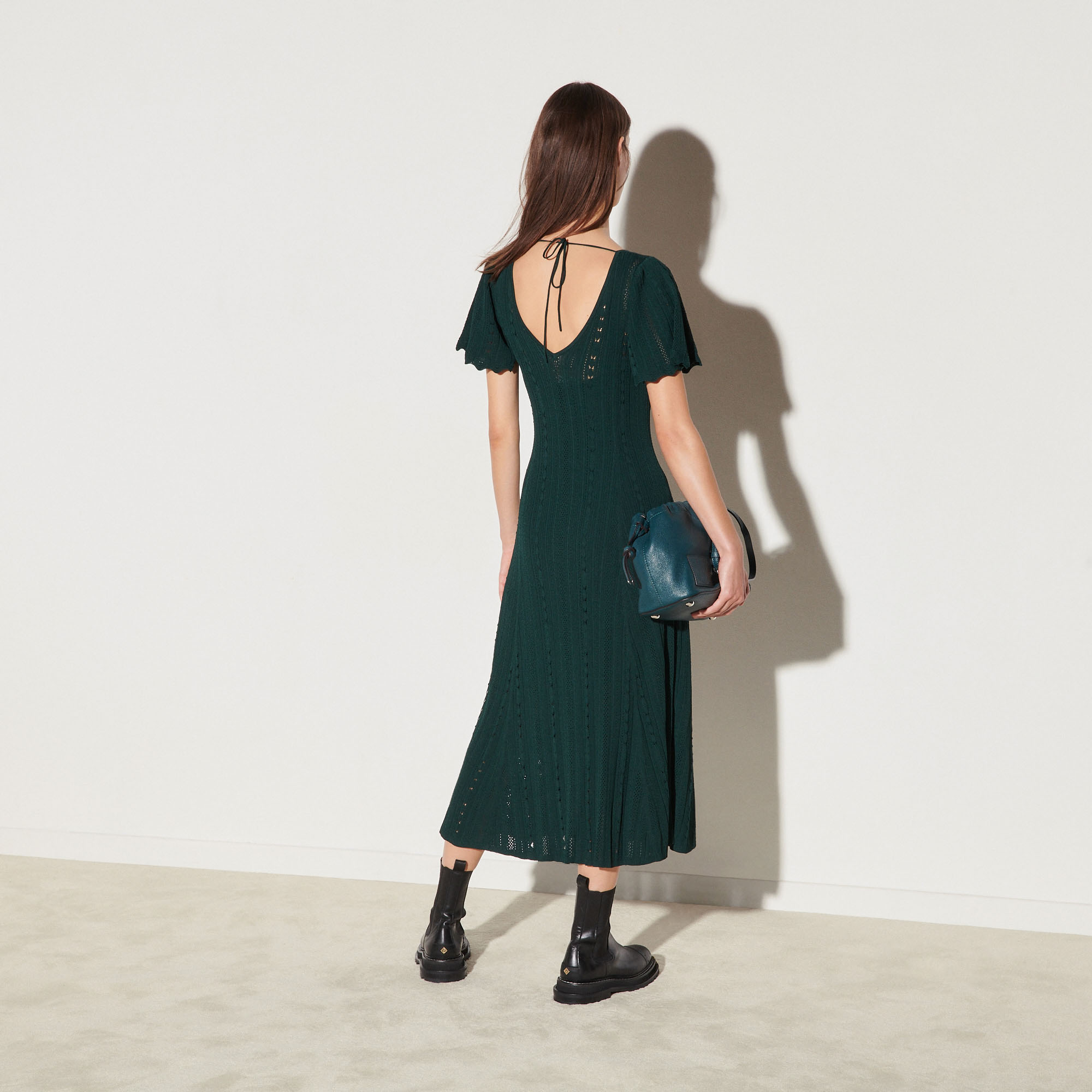 sandro paris orange dress