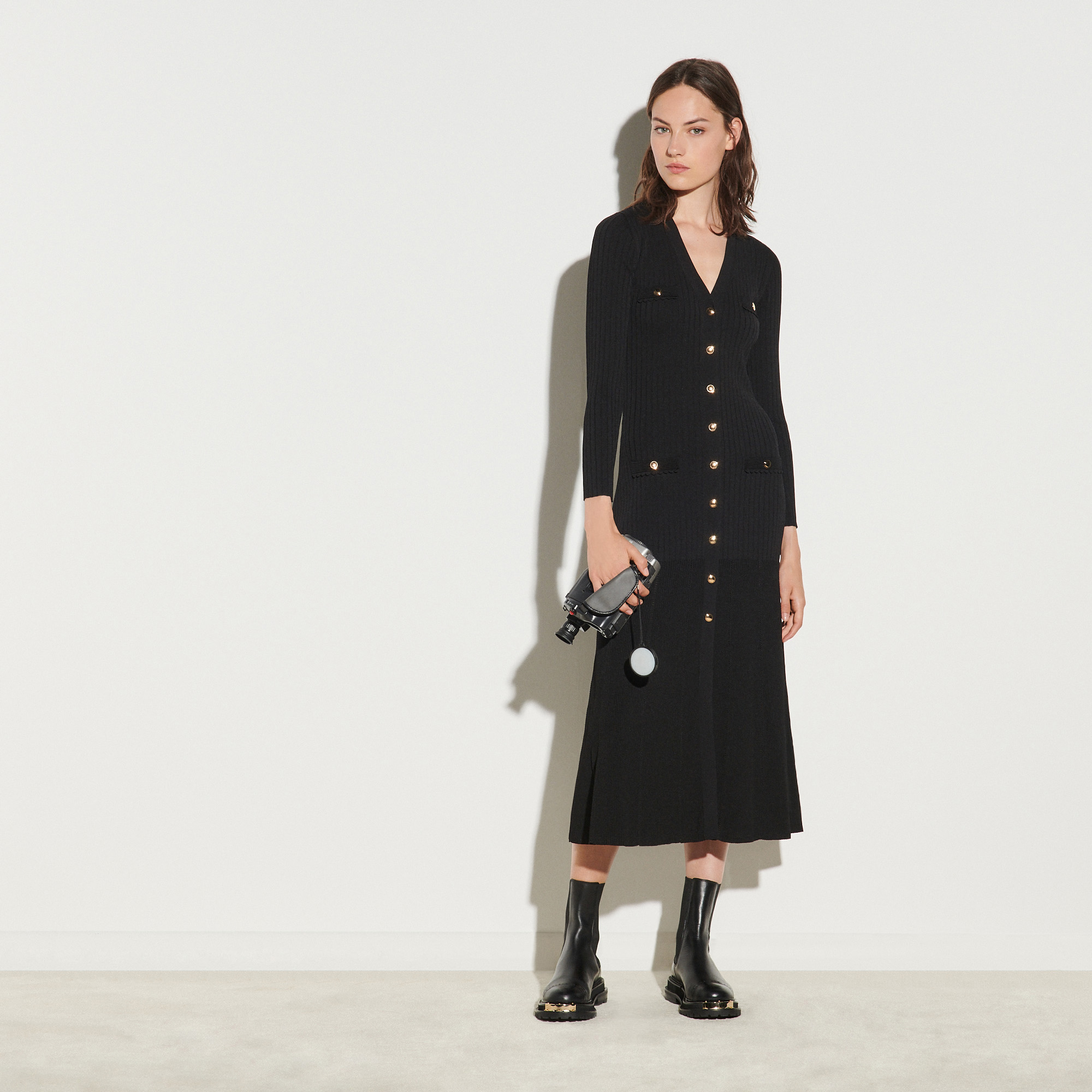 long button up cardigan
