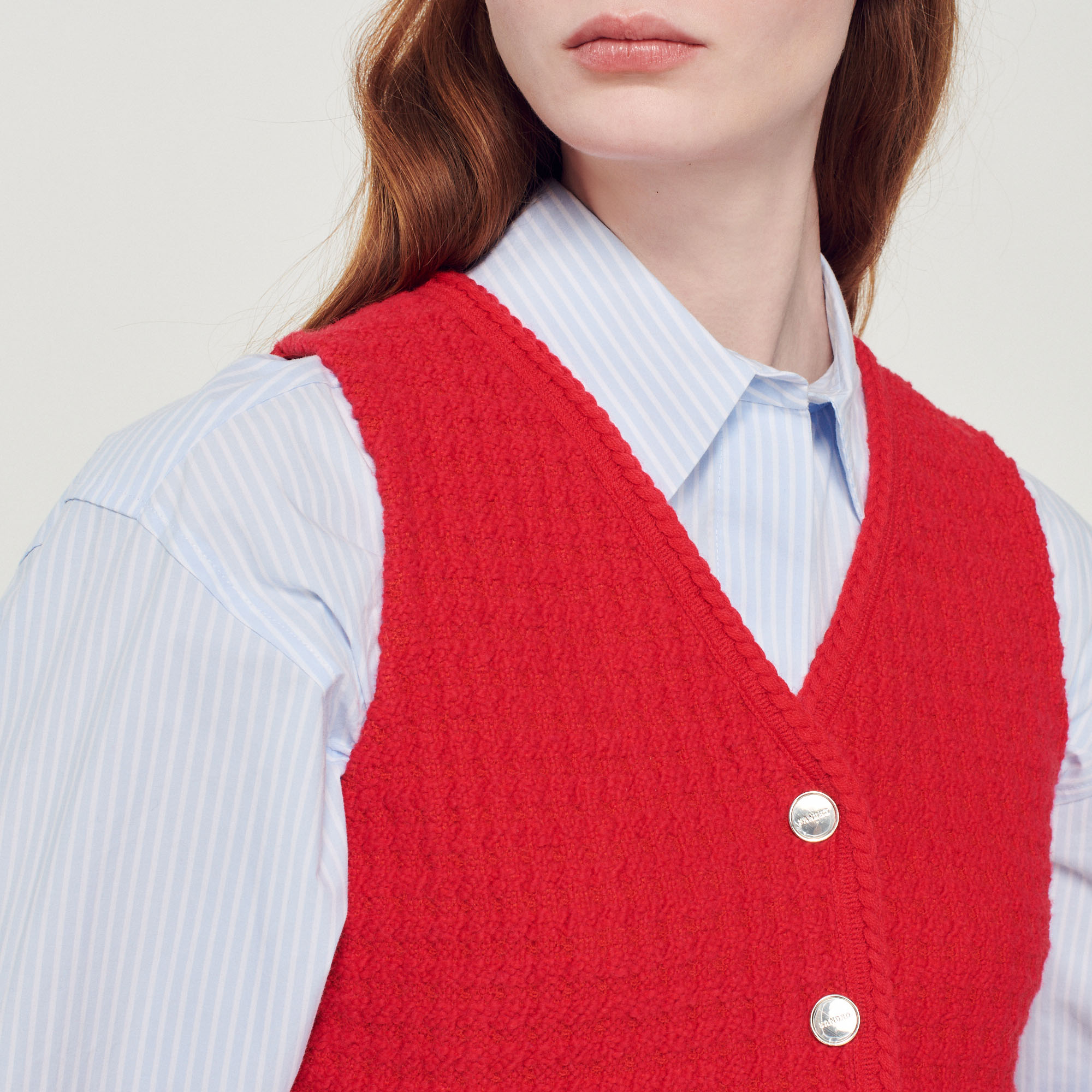 Sandro red sweater deals