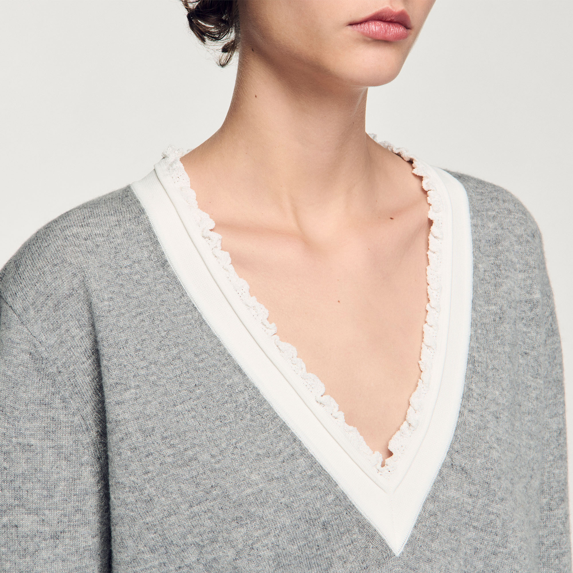 ＼半額SALE／ V-Neck Sandro-paris.com - Cardigans & Sweaters - Jumper トップス