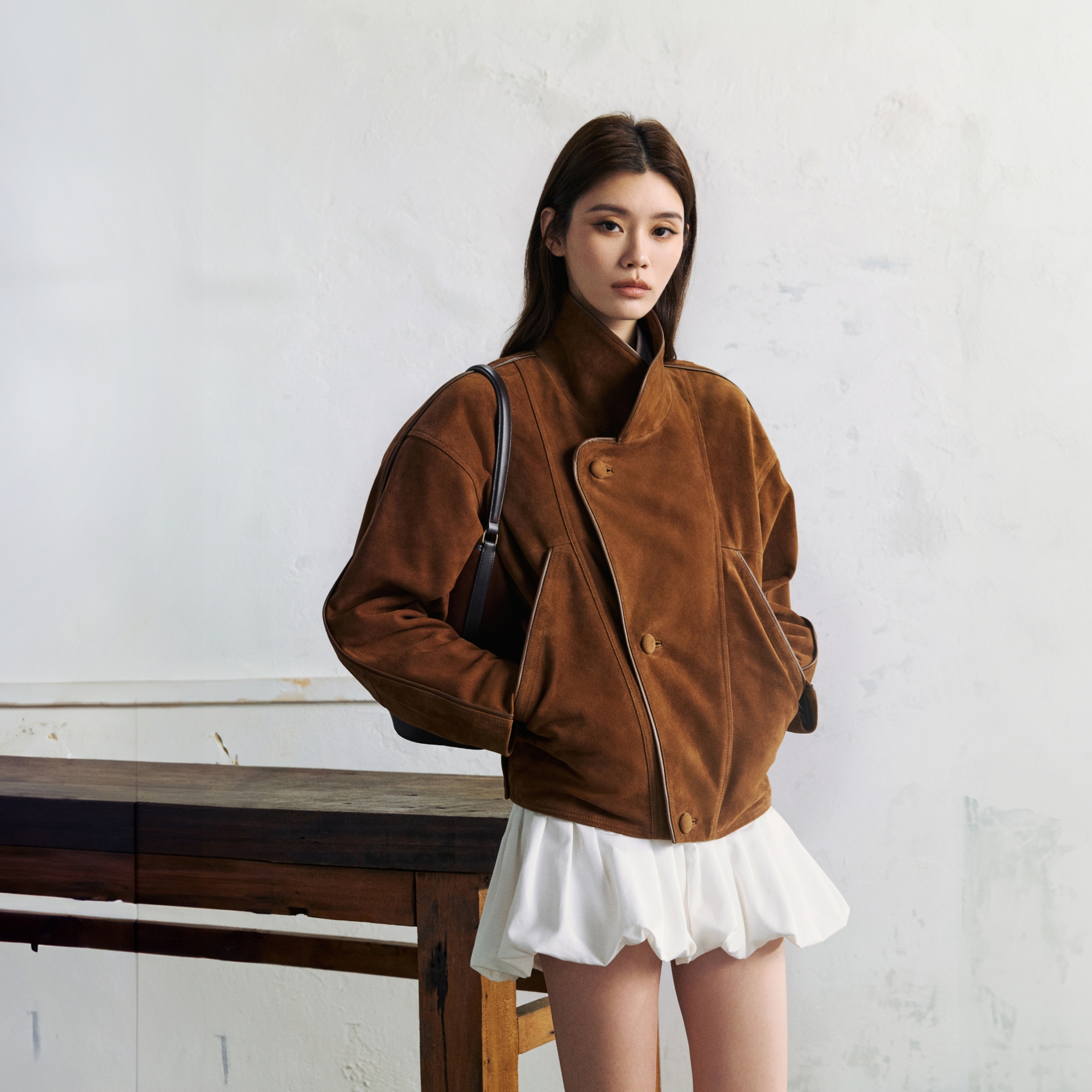 Oversized Suede Jacket - Blazers & Jackets - Sandro-paris.com