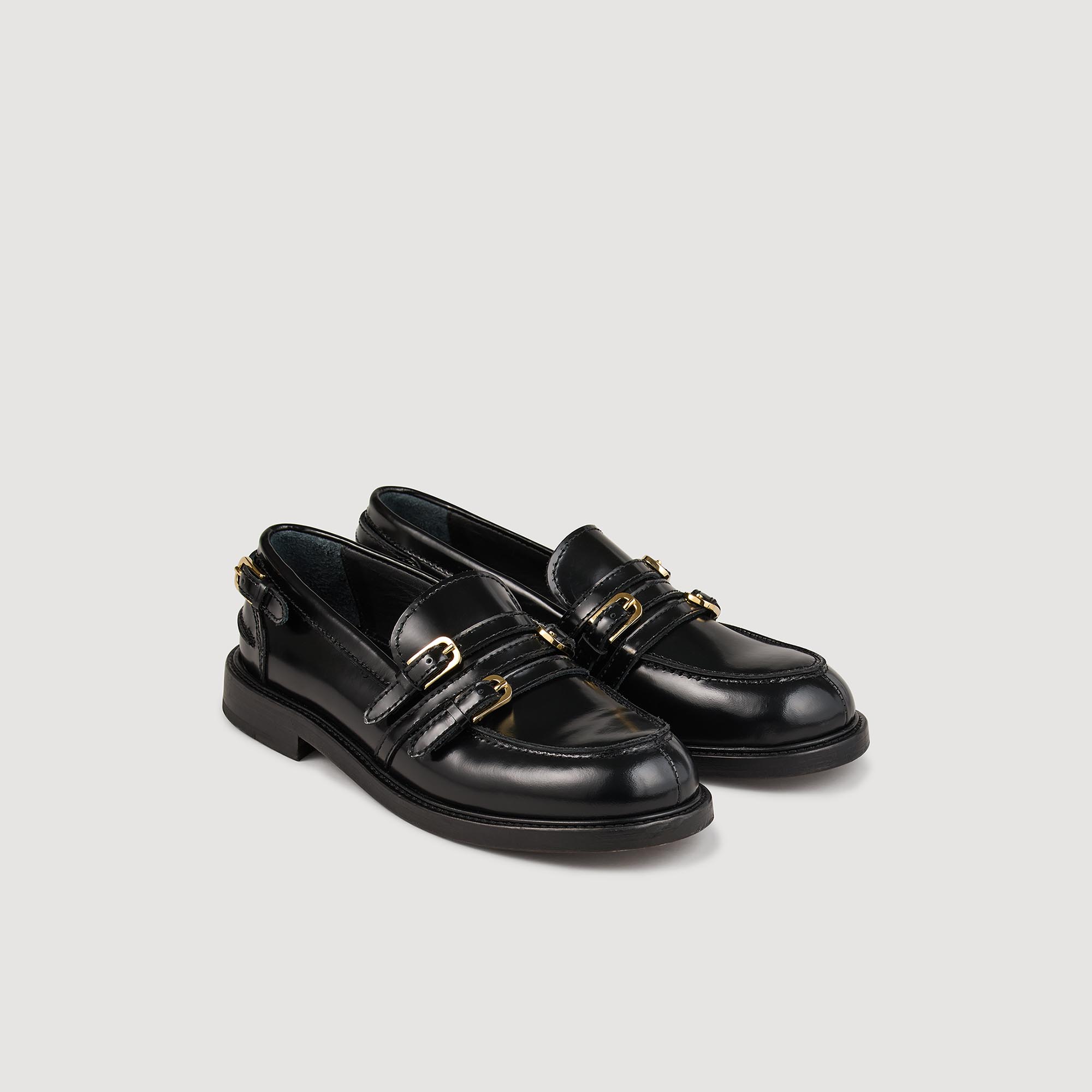 関税・送料込み!【国内発送】SANDRO Buckled Leather ローファー Leather Loafers With Buckles - Loafers - Sandro-paris.com