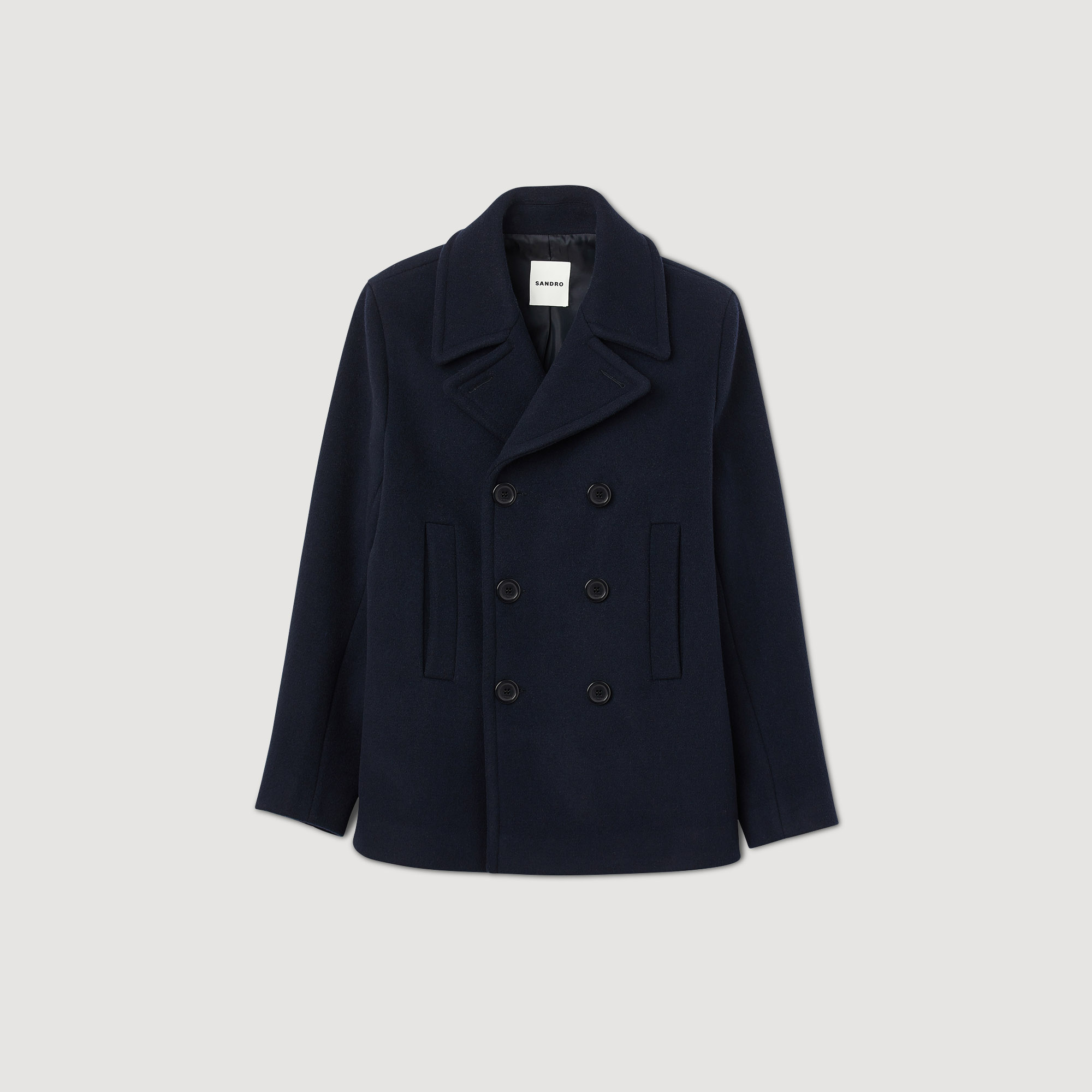 Straight-Fit Wool-Blend Coat - Jackets & Coats - Sandro-paris.com